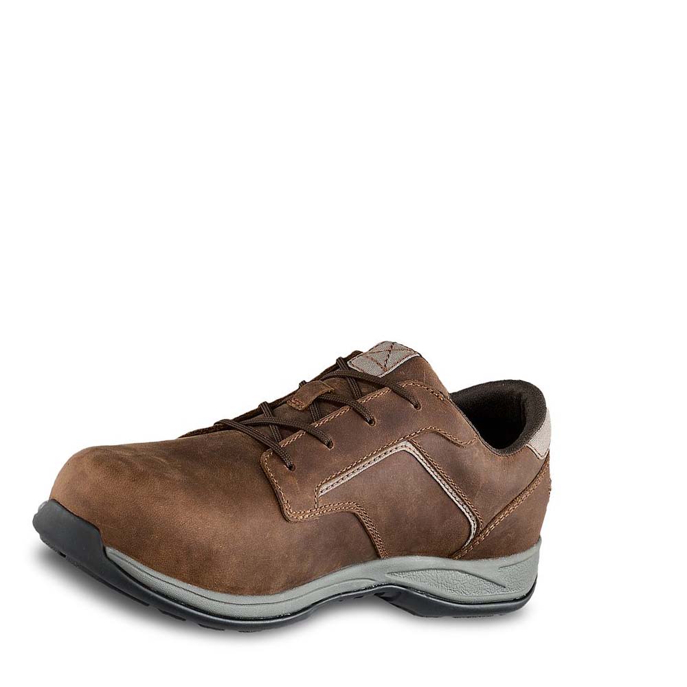 Red Wing ComfortPro Safety Toe Men's Oxfords Shoes Brown | ZA 18XYU